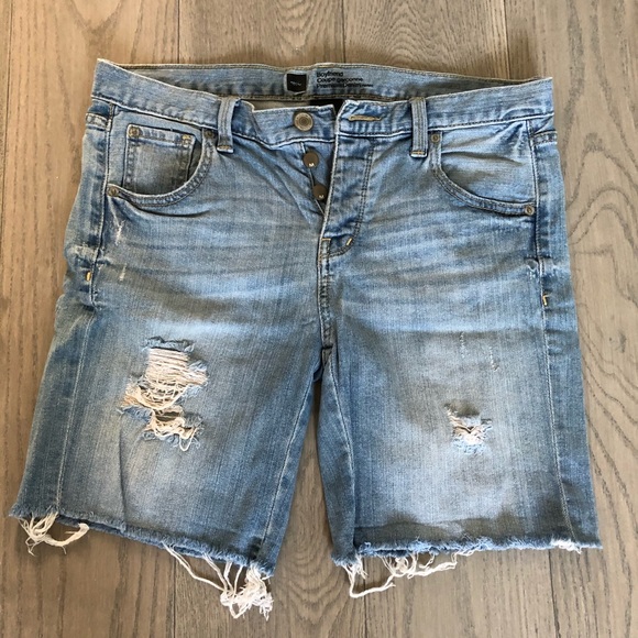 Distressed Boyfriend Jean Shorts - size 4 - Picture 1 of 9